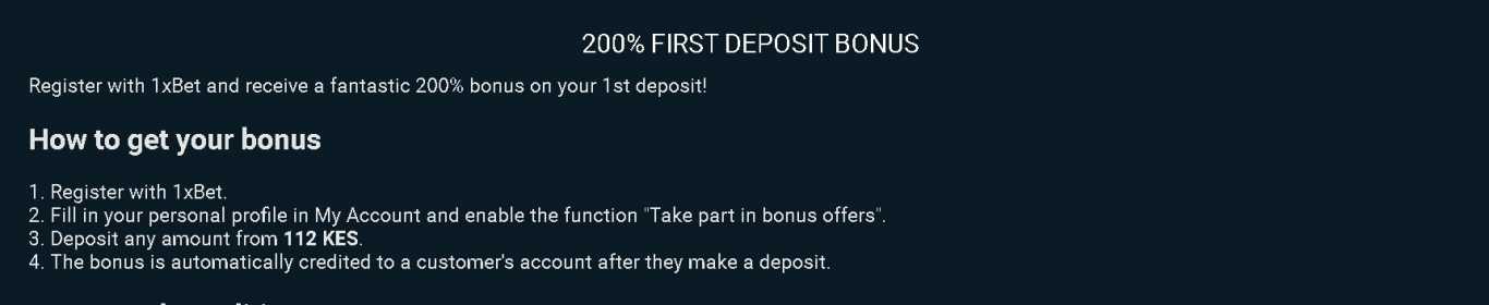 1xBet bonus conditions