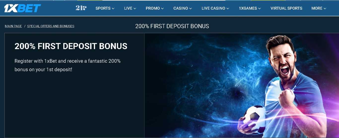 1xBet registration bonus