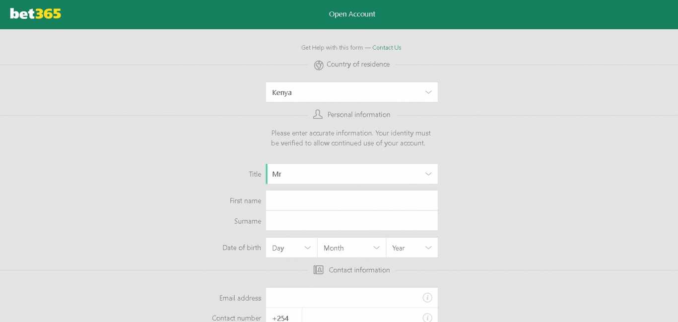 Bet365 registration in Kenya